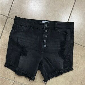 Black Jean Shorts Arula